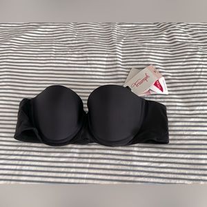 NWT Push up 36A Bra Black Removable Straps for Strapless Fit
